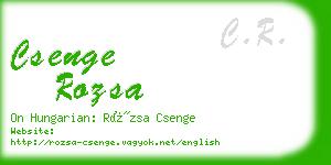 csenge rozsa business card